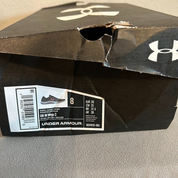 Under Armour Mojo 2 Women's Jet Gray Size 8 Running Shoes - Picture 5 of 5